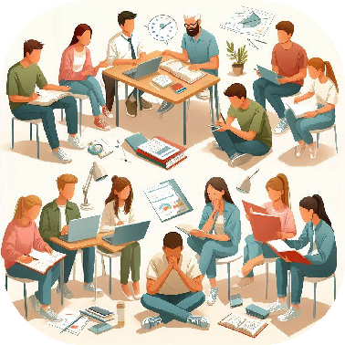 Image symbolisant la personnalisation des apprentissages et la coopération entre élèves
